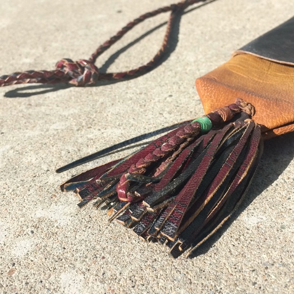 Vintage Hand Tooled Leather Amulet Necklace - Picture 7 of 13